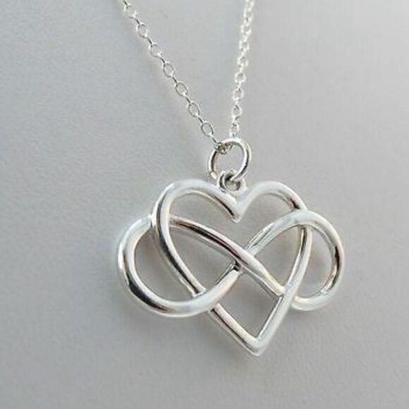 Necklace NWT Infinity plus heart zinc allow - Picture 1 of 7